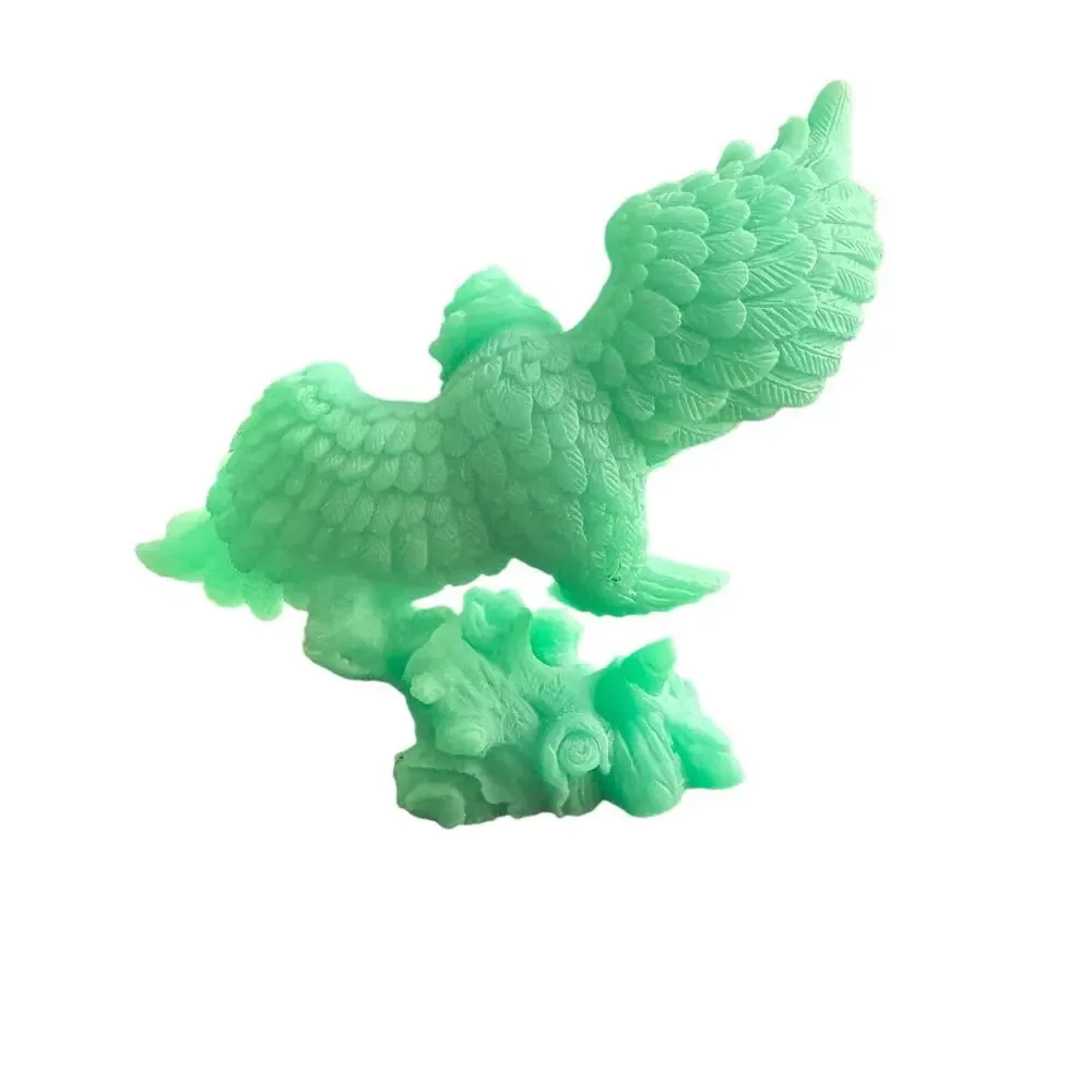 VTG USSR‎ Glowing Green Eagle Desk Statue Figurine